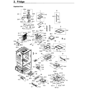 Fridge Diagram and Parts List for RF23HCEDBWW AA-09 Samsung Refrigerator