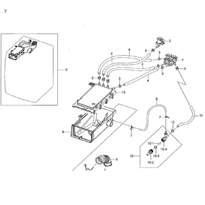 Housing-Drawer Diagram and Parts List for WF42H5200AF A2-01 Samsung Washer