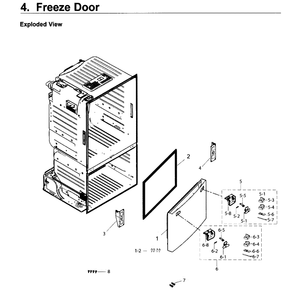 Freezer Door Diagram and Parts List for RF26J7500SR (AA)(0003) Samsung Refrigerator