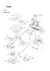 Refrigerator Diagram and Parts List for RF23BB8200AP AA-00 Samsung Refrigerator