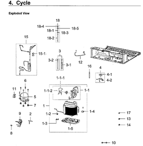 Cycle Diagram and Parts List for RF28K9580SG AA-0001 Samsung Refrigerator