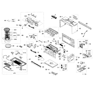 Part Location Diagram of DE97-00481B Samsung Assembly WIRE RACK;JMV9169BA