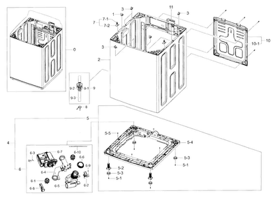 Part Location Diagram of DC97-18725A Samsung Base Cover Assembly