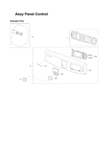 Control Panel Assembly Diagram and Parts List for DV419AGU XAA-04 Samsung Dryer