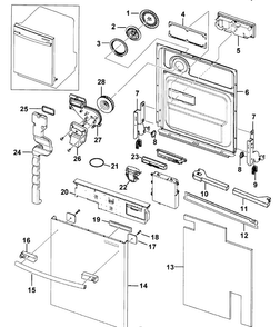 Part Location Diagram of DD97-00104A Samsung Control Panel