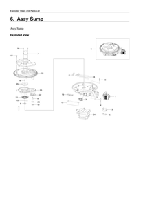 Sump Assembly Diagram and Parts List for DW80R5061US AA-00 Samsung Dishwasher