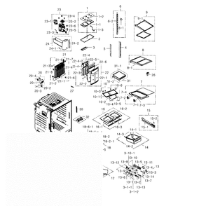 Refrigerator Diagram and Parts List for RF28HDEDBSR AA-02 Samsung Refrigerator