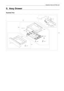 Drawer Assembly Diagram and Parts List for NX58R6631ST AA-00 Samsung Range