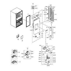 Refrigerator Door L Diagram and Parts List for RF30HBEDBSR AA-0000 Samsung Refrigerator