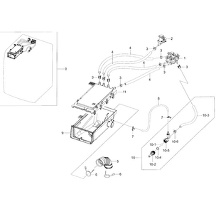 Housing Drawer Diagram and Parts List for WF45H6100AP A2-00 Samsung Washer