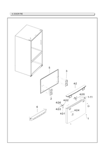 Freezer Door Parts Diagram and Parts List for RF28HDEDBSG AA-00 Samsung Refrigerator