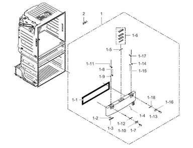 Part Location Diagram of DA97-12522Y Samsung Gasket Assembly (Middle)