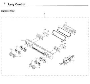 Control Diagram and Parts List for NE58K9850WG AA-0000 Samsung Range