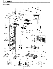 Cabinet Diagram and Parts List for RB12J8896S4 AA-0000 Samsung Refrigerator