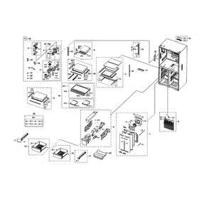 Fridge Diagram and Parts List for RF28N9780SG AA-00 Samsung Refrigerator