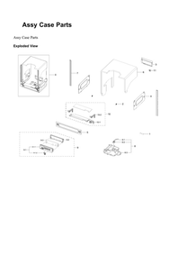 Case Parts Assembly Diagram and Parts List for DW80B6060US AA-00 Samsung Dishwasher