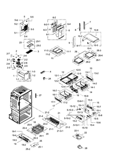 Fridge Diagram and Parts List for RF28JBEDBSG AA-0006 Samsung Refrigerator