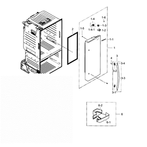 Fridge Door R Diagram and Parts List for RF23HCEDBSR AA-0011 Samsung Refrigerator