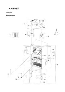 Part Location Diagram of DA97-12556S Samsung Assy cabi-bottom front