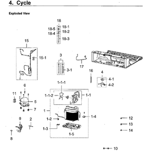 Cycle Diagram and Parts List for RF28K9380SG AA-01 Samsung Refrigerator