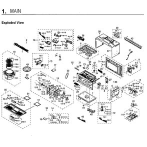 Part Location Diagram of DE96-01064B Samsung Wire Harness Assembly