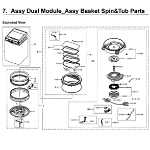 Part Location Diagram of DC97-20029B Samsung Inner Door Assembly
