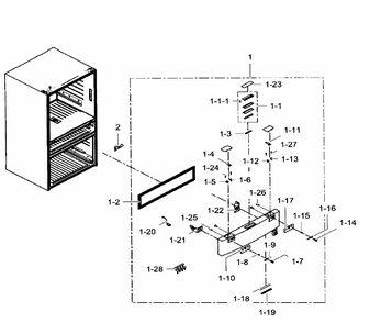 Flexzone Door Diagram and Parts List for RF24FSEDBSR AA-0007 Samsung Refrigerator