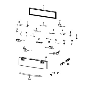 Flexzone Door Diagram and Parts List for RF4289HARS XAA-0002 Samsung Refrigerator