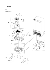 Main Parts Diagram and Parts List for RF30BB6900AW AA-00 Samsung Refrigerator