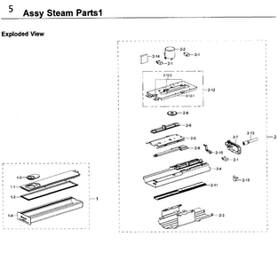Part Location Diagram of DG94-01618A Samsung Steam Bracket Assembly