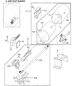 Heater Assy Diagram and Parts List for DV328AGW XAA-0000 Samsung Dryer
