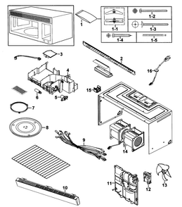 Part Location Diagram of DE64-02139A Samsung Grille Assembly