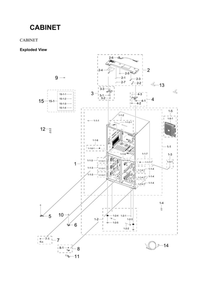Part Location Diagram of DA94-05844G Samsung Assy liner
