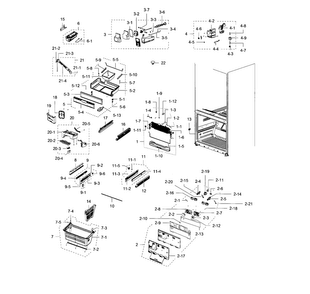 Part Location Diagram of DA61-06821A Samsung STOPPER-SHELF A;POLARIS,