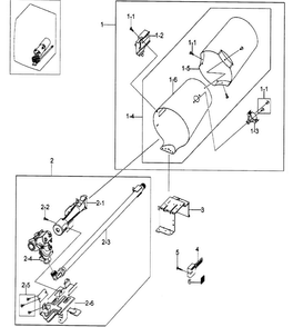 Burner Assy Diagram and Parts List for DV203AGS XAA-0000 Samsung Dryer