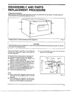 Disassembly/parts Replacement Diagram and Parts List for MW4530U XAA Samsung Microwave