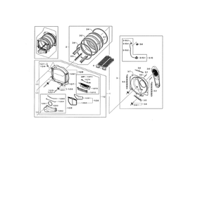 Drum Diagram and Parts List for DV476GTHASU A1-01 Samsung Dryer