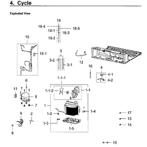 Cycle Diagram and Parts List for RF28K9580SR AA-02 Samsung Refrigerator