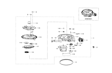 Part Location Diagram of DD82-01126A Samsung Sump