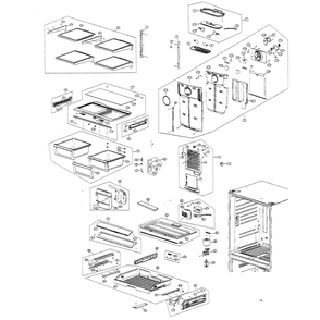 Refrigerator Diagram and Parts List for RF266ABRS XAA-00 Samsung Refrigerator
