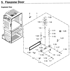 Part Location Diagram of DA97-12522R Samsung Drawer Gasket