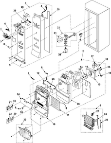 Part Location Diagram of DA97-02830A Samsung Assembly COVER-MULTI REF;BES