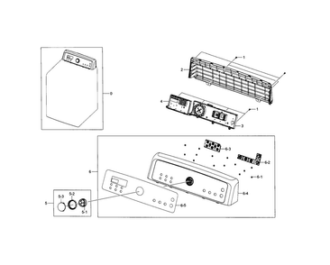 Part Location Diagram of DC64-02730D Samsung INLAY-PANEL;DV5451AEW/XA