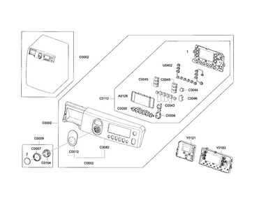 Part Location Diagram of DC97-14532D Samsung Control Panel Assembly Purple