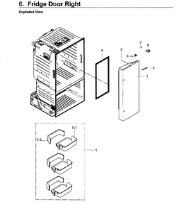 Fridge Door R Diagram and Parts List for RF26J7500SR AA-0002 Samsung Refrigerator