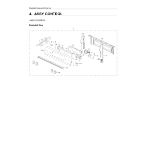 Control Assembly Diagram and Parts List for NE63A6711ST AA-00 Samsung Range