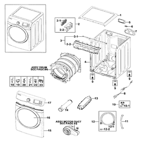 Part Location Diagram of DC97-16022D Samsung Semi Control Panel