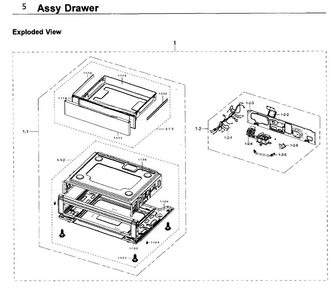 Drawer Diagram and Parts List for NX58K9852SG AA-0000 Samsung Range