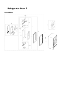Right Refrigerator Door Parts Diagram and Parts List for RF28R7551DT AA-00 Samsung Refrigerator