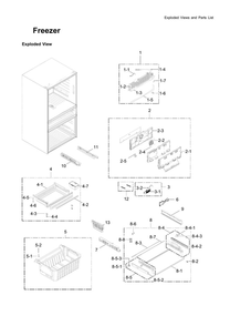 Freezer Parts Diagram and Parts List for RF23M8590SR AA-01 Samsung Refrigerator